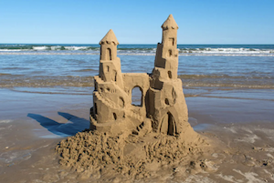 Sandcastle on the beach