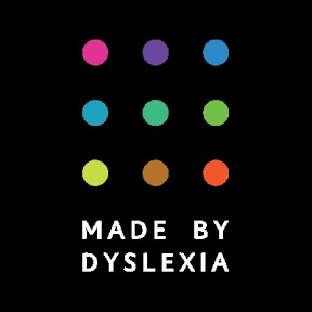 Logo of organisation called Made by Dyslexia