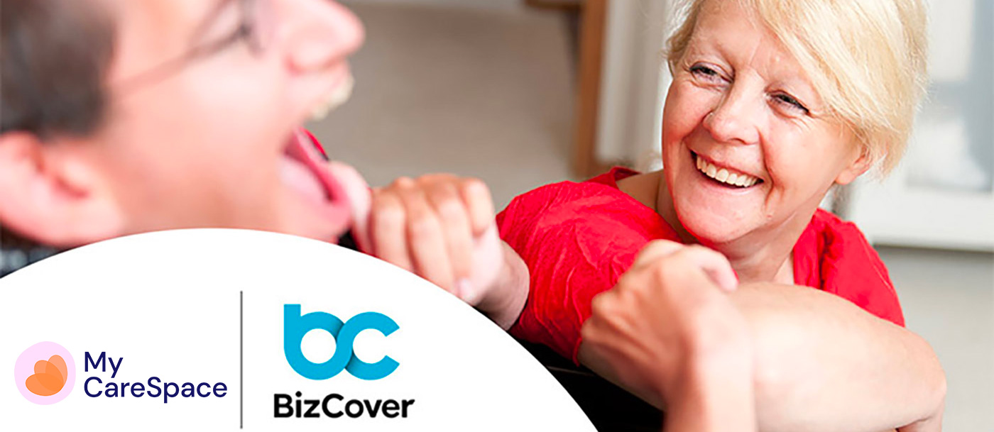 MyCareSpace and BizCover logos