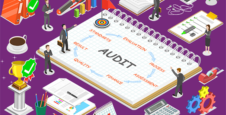 business pad with audit written on it