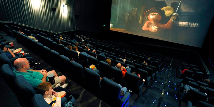 Sensory movie session with lights up