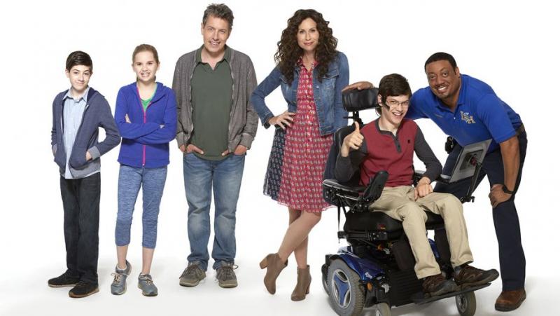 Cast of Speechless poses in promotion photo