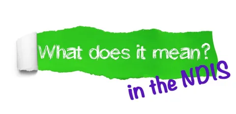 The NDIS Dictionary - what does that word mean?