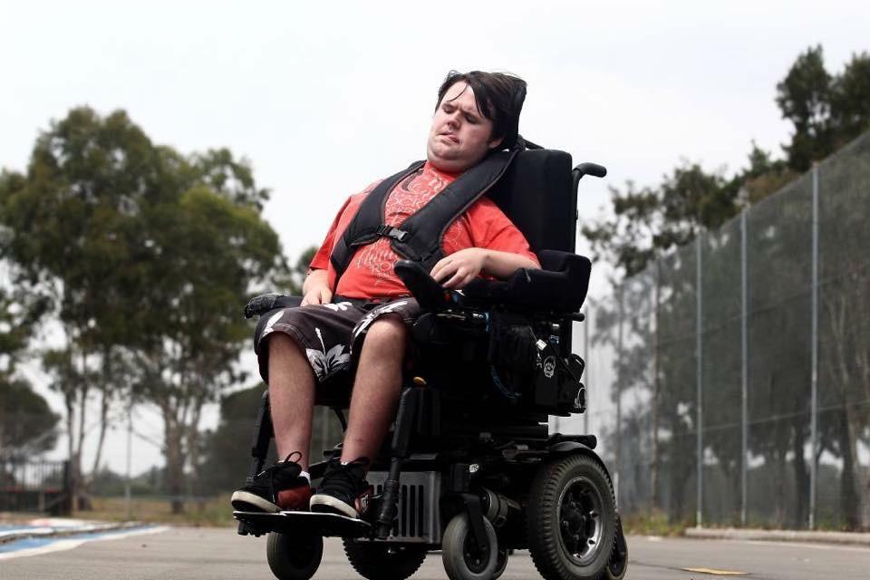 Dean Crane in his Wheelchair