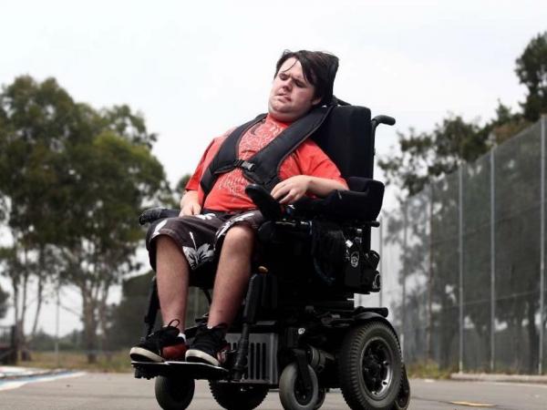 Dean Crane in his Wheelchair